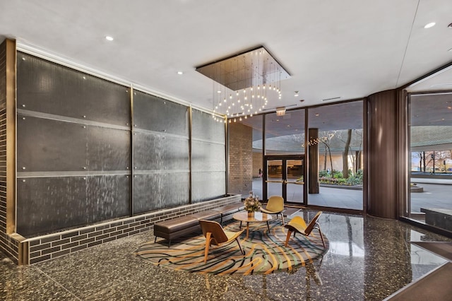 505 N Lake Shore Dr Unit 408, Chicago, IL 60611 - building lobby with expansive windows