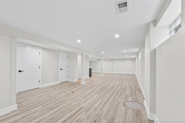 2552 W 117th Pl, Chicago, IL 60655 - finished below grade area featuring light wood-style flooring and recessed lighting