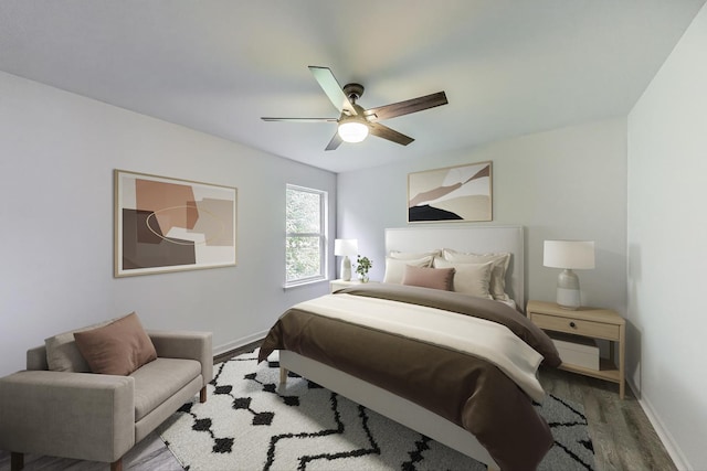 31692 N Clearwater Dr, Lakemoor, IL 60051 - bedroom featuring wood finished floors and a ceiling fan