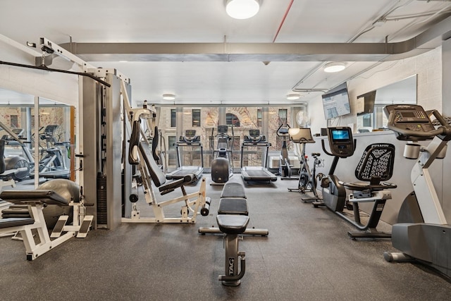880 N Lake Shore Dr Unit 11D, Chicago, IL 60611 - workout area featuring plenty of natural light and floor to ceiling windows