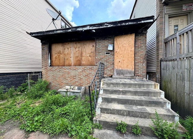 5545 S Shields Ave, Chicago, IL 60621 - view of exterior entry featuring brick siding