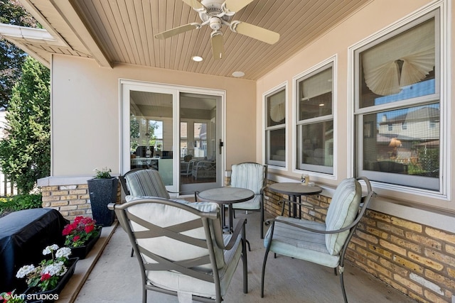 1820 N 75th Ct, Elmwood Park, IL 60707 - view of patio / terrace featuring ceiling fan