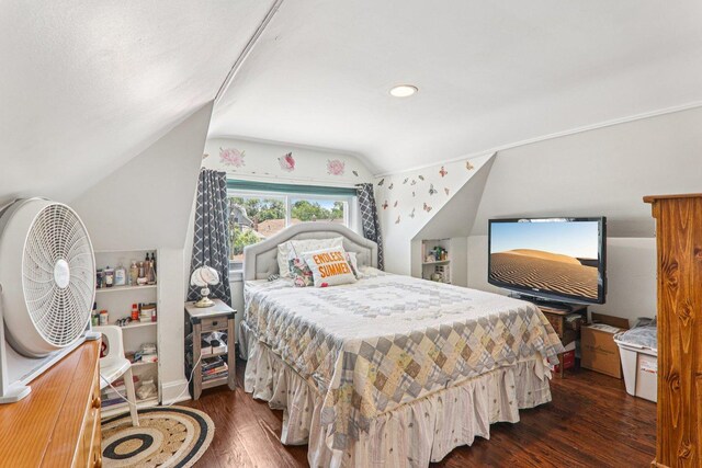 4517 N Austin Ave, Chicago, IL 60630 - bedroom with lofted ceiling and wood finished floors