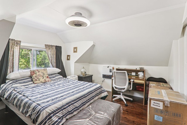 4517 N Austin Ave, Chicago, IL 60630 - bedroom with lofted ceiling and wood finished floors