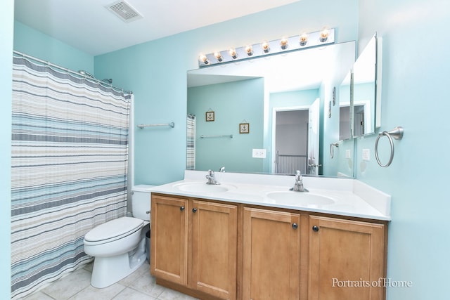 239 Morgan Valley Dr, Oswego, IL 60543 - bathroom with double vanity and tile patterned floors