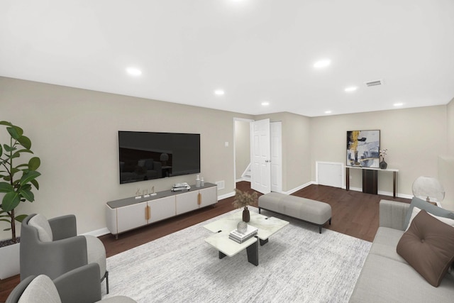 14112 S Hoxie Ave, Burnham, IL 60633 - living room featuring wood finished floors and recessed lighting