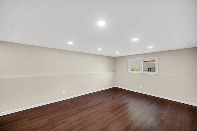 14112 S Hoxie Ave, Burnham, IL 60633 - basement with dark wood-style floors and recessed lighting