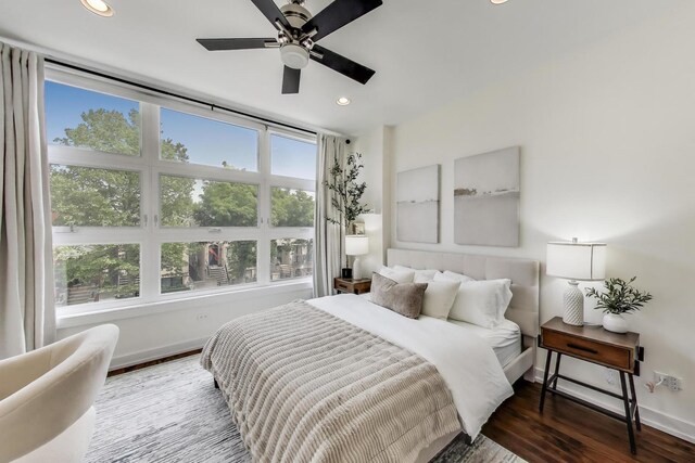 2423 W Erie St, Chicago, IL 60612 - bedroom with recessed lighting and wood finished floors