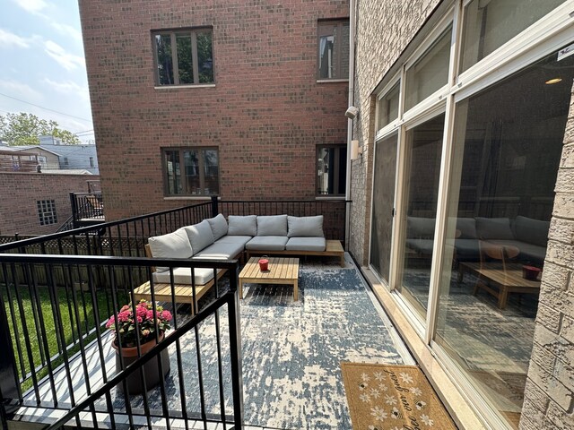 2423 W Erie St, Chicago, IL 60612 - balcony featuring an outdoor living space