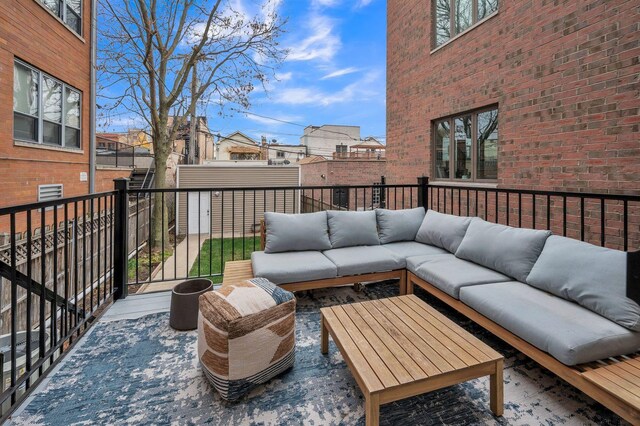 2423 W Erie St, Chicago, IL 60612 - view of patio / terrace with outdoor lounge area