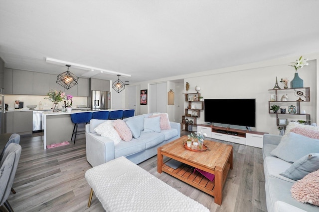 330 W Diversey Pkwy Unit 1606, Chicago, IL 60657 - living room with light wood-style floors