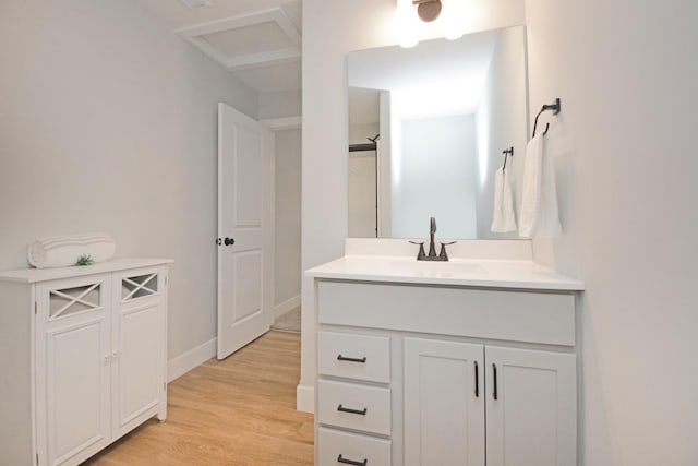 1723 Glenbridge Rd, Bloomington, IL 61704 - bathroom featuring vanity and wood finished floors