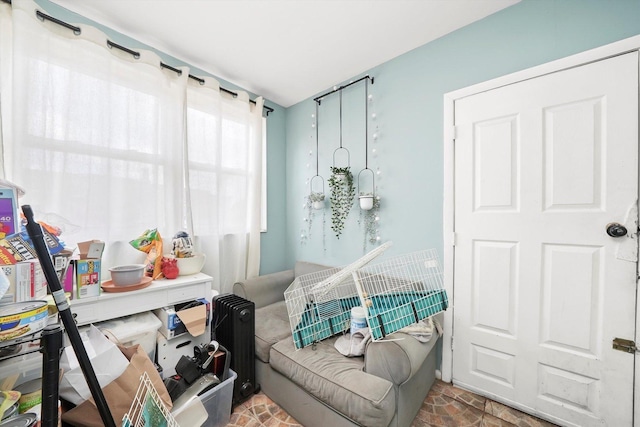 5044 W Roscoe St, Chicago, IL 60641 - sitting room featuring stone finish floors