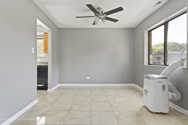 1249 Cunningham Dr Unit 2E, Calumet City, IL 60409 - laundry area featuring a ceiling fan and light tile patterned floors