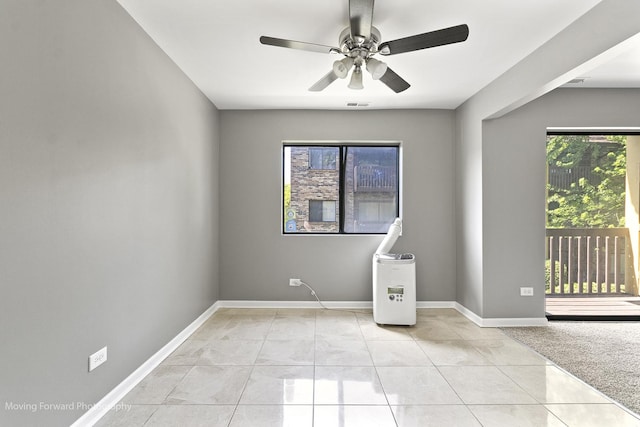 1249 Cunningham Dr Unit 2E, Calumet City, IL 60409 - spare room featuring a ceiling fan and baseboards