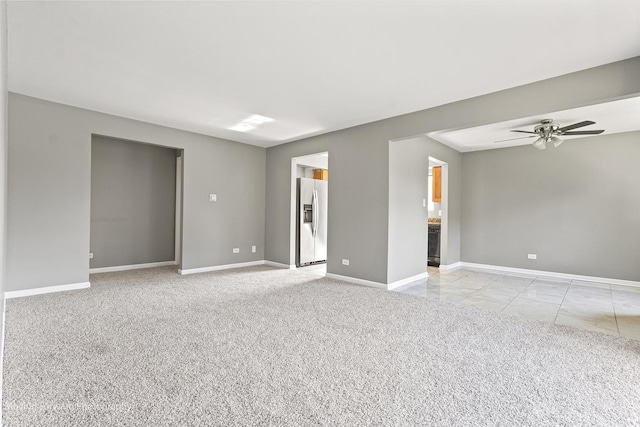 1249 Cunningham Dr Unit 2E, Calumet City, IL 60409 - empty room featuring a ceiling fan and light carpet