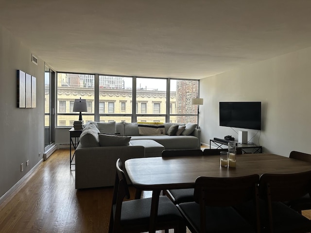 201 E Chestnut St Unit 19E, Chicago, IL 60611 - living room with healthy amount of natural light and wood finished floors