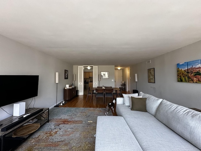 201 E Chestnut St Unit 19E, Chicago, IL 60611 - living area featuring wood finished floors