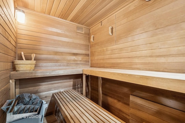 2111 Lake Ave, Wilmette, IL 60091 - sauna with wood walls and wood ceiling