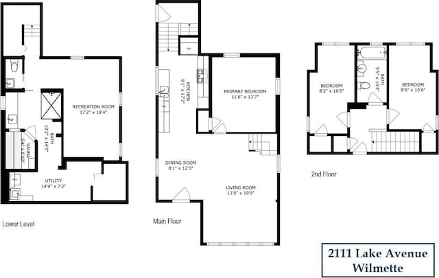 2111 Lake Ave, Wilmette, IL 60091 - view of property floor plan