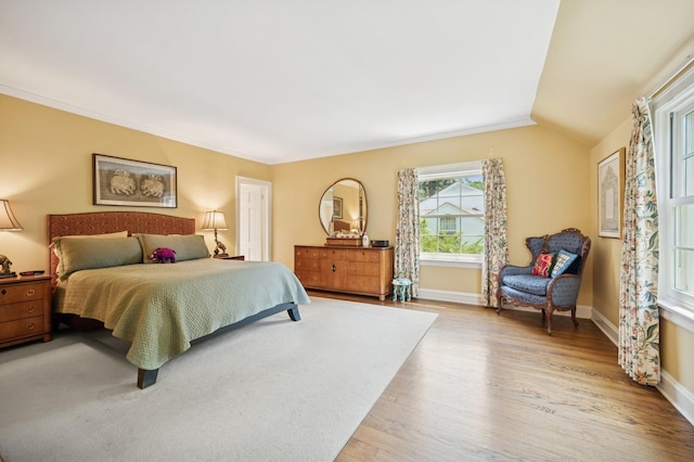 1054 Seneca Rd, Wilmette, IL 60091 - bedroom with wood finished floors and lofted ceiling
