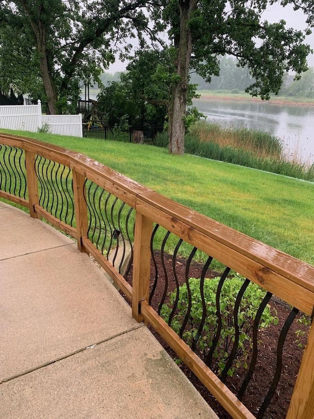 411 Westridge Rd, Joliet, IL 60431 - view of patio / terrace with a water view