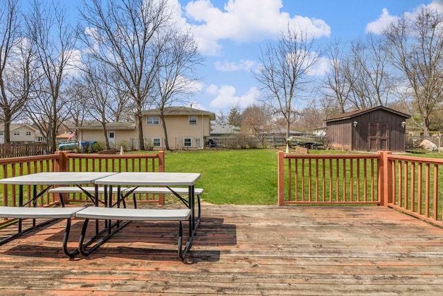 440 Charles Ct, South Elgin, IL 60177 - wooden deck featuring a shed and outdoor dining space