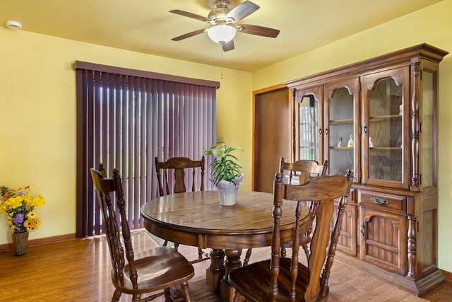 440 Charles Ct, South Elgin, IL 60177 - dining area featuring wood finished floors and ceiling fan
