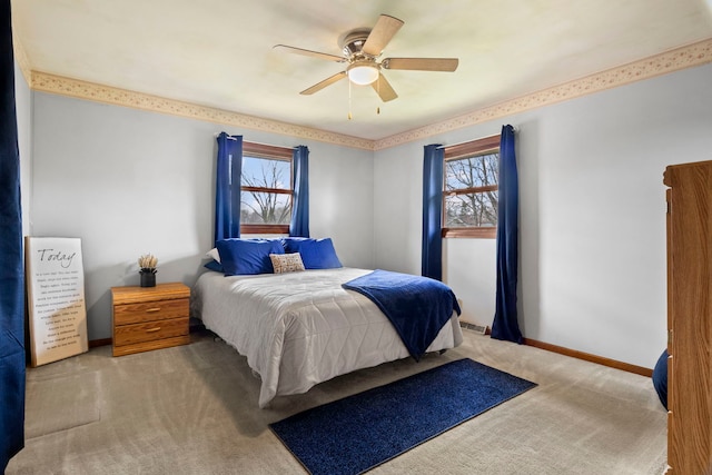 440 Charles Ct, South Elgin, IL 60177 - carpeted bedroom with multiple windows and ceiling fan