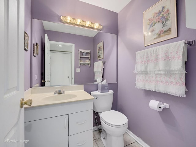 673 Kingsbridge Dr, Carol Stream, IL 60188 - half bath featuring vanity and tile patterned flooring