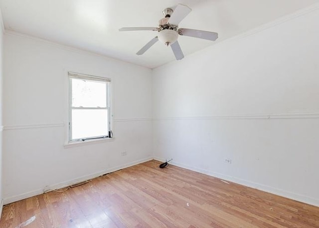 22118 E Churchill Dr, Richton Park, IL 60471 - unfurnished room featuring light wood-style flooring, crown molding, and a ceiling fan