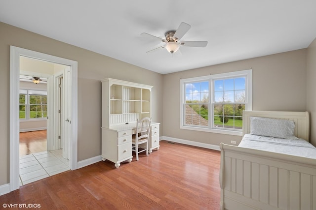 7271 Orchard Valley Dr, Bull Valley, IL 60050 - bedroom featuring light wood-style floors and ceiling fan