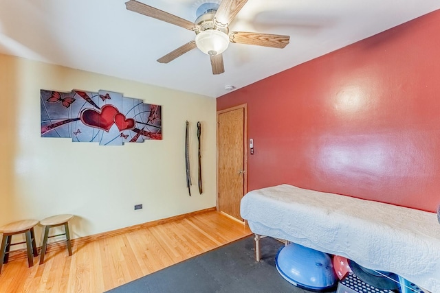 2418 S 58th Ave, Cicero, IL 60804 - bedroom with wood finished floors and ceiling fan