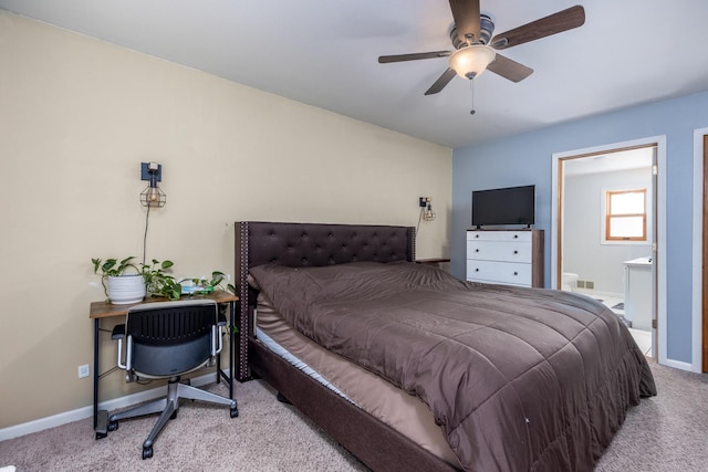 2020 Autumnwood Dr, Ottawa, IL 61350 - carpeted bedroom featuring ensuite bathroom and a ceiling fan
