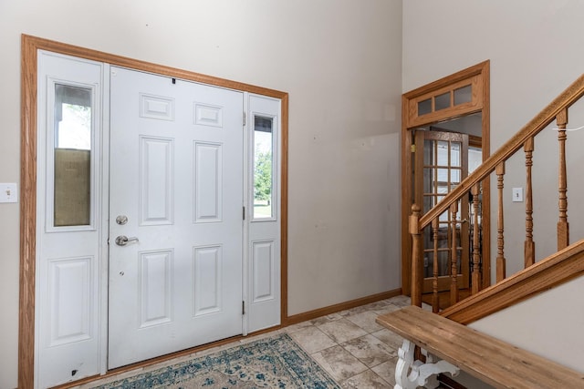 2020 Autumnwood Dr, Ottawa, IL 61350 - entryway with baseboards and stairway