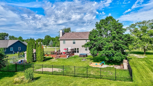 2020 Autumnwood Dr, Ottawa, IL 61350 - view of yard with a deck