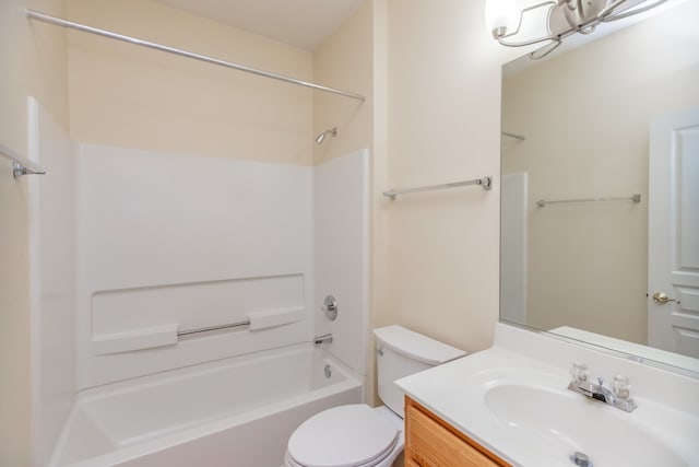 24625 Woodstock Dr, Plainfield, IL 60585 - full bathroom featuring vanity, shower / washtub combination, and a chandelier