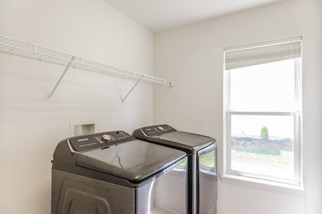 24625 Woodstock Dr, Plainfield, IL 60585 - washroom with separate washer and dryer and healthy amount of natural light
