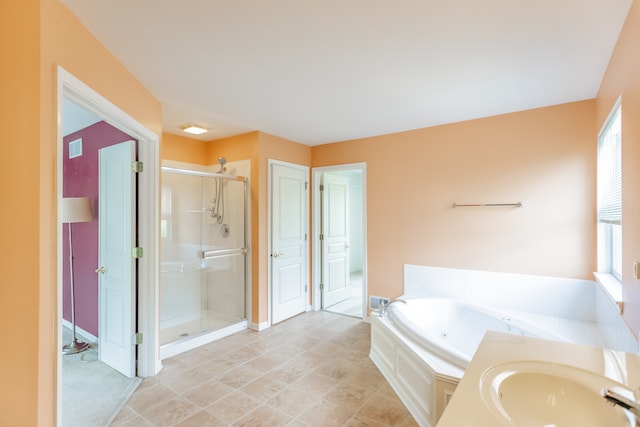 24625 Woodstock Dr, Plainfield, IL 60585 - bathroom featuring a shower stall and a whirlpool tub