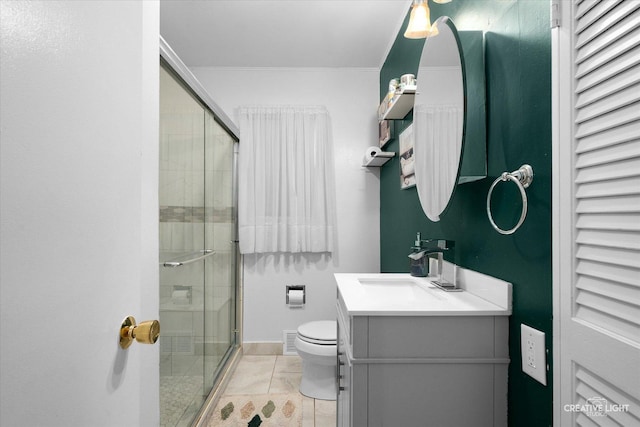 120 Riverside Dr, Montgomery, IL 60538 - full bathroom featuring vanity, tiled shower, and tile patterned flooring