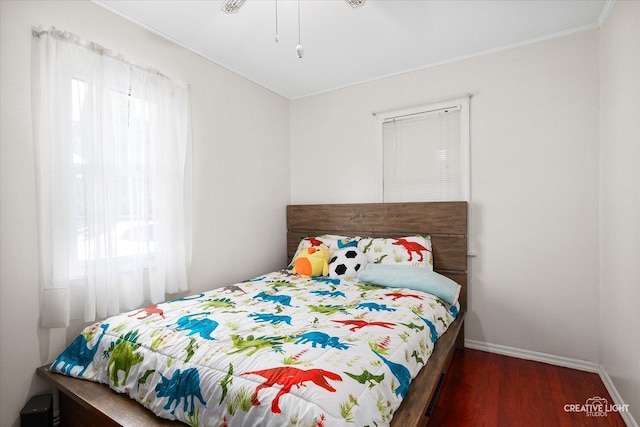 120 Riverside Dr, Montgomery, IL 60538 - bedroom with wood finished floors and crown molding