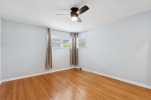 9007 Forestview Rd, Evanston, IL 60203 - spare room featuring ceiling fan and light wood-type flooring