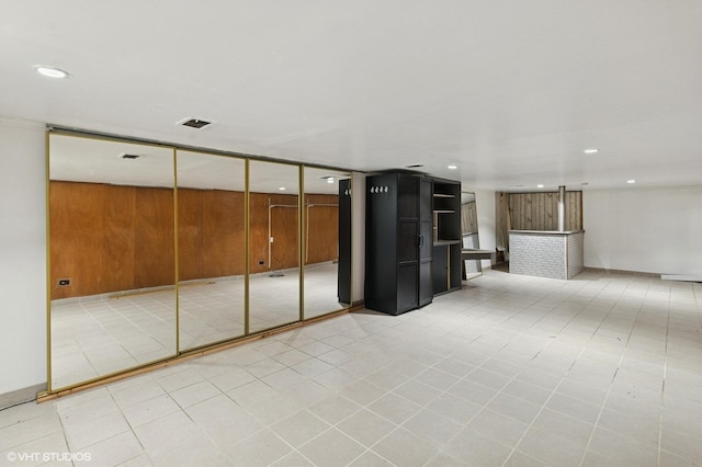 901 S Can Dota Ave, Mount Prospect, IL 60056 - unfurnished living room featuring recessed lighting and light tile patterned floors