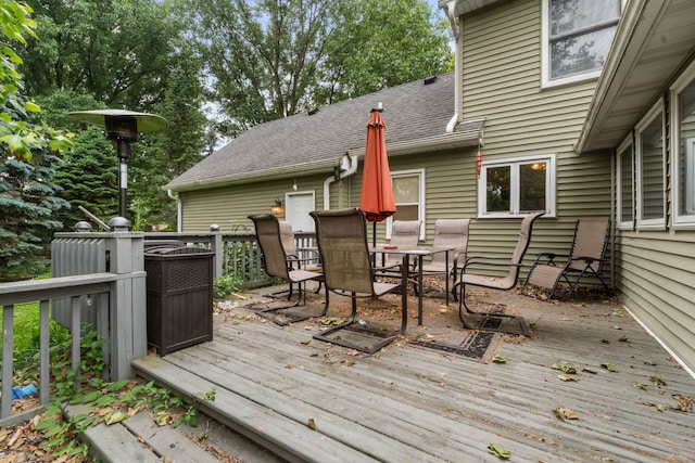 377 Pierce St, Gilberts, IL 60136 - wooden deck with outdoor dining area