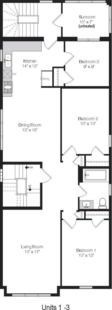 1631 Monroe St, Evanston, IL 60202 - view of property floor plan