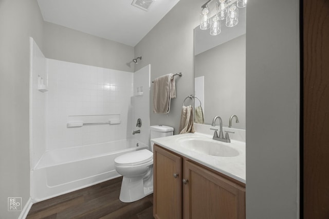 2416 Oakfield Dr Unit 2416, Aurora, IL 60503 - bathroom with wood finished floors, vanity, and shower / bathtub combination