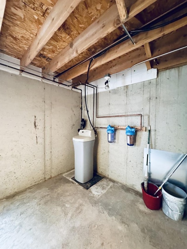 1102 Brian Dr, Manteno, IL 60950 - unfinished below grade area featuring a water softener