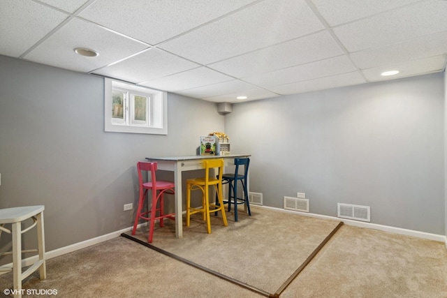 300 W Fremont St, Arlington Heights, IL 60004 - bar with carpet floors, a paneled ceiling, and recessed lighting