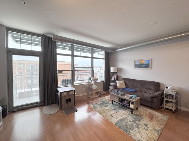 1200 W Monroe St Unit 516, Chicago, IL 60607 - living area with wood finished floors and baseboards