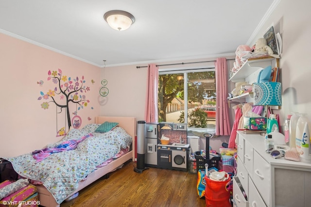 1217 S Old Wilke Rd Unit 101, Arlington Heights, IL 60005 - bedroom with crown molding and wood finished floors